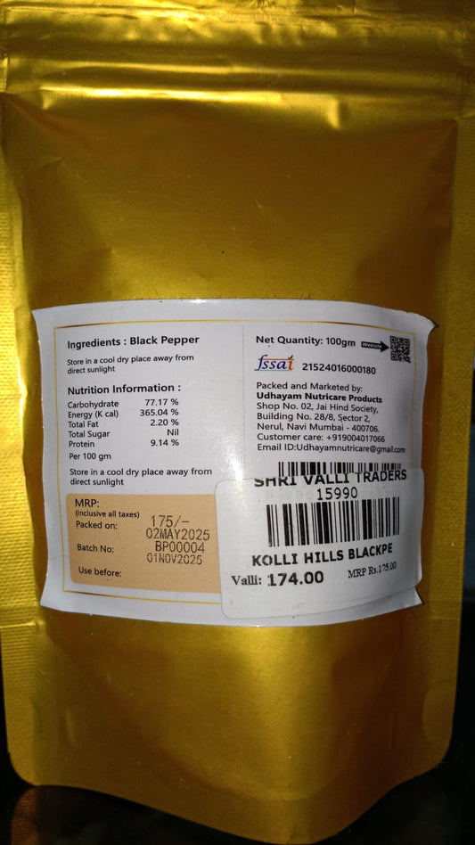 UDHAYAM KOLLI BLACK PEPPER